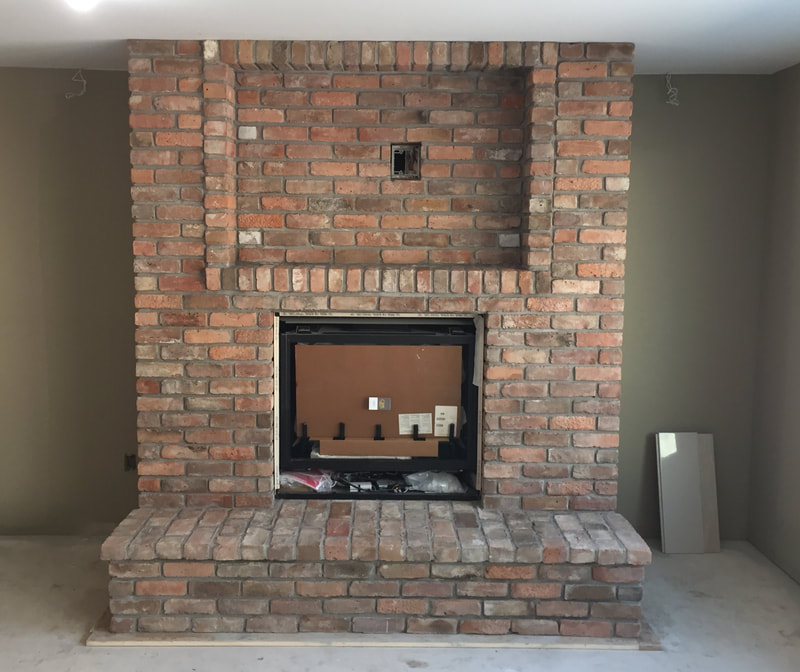 Brick fireplace, Billings MT